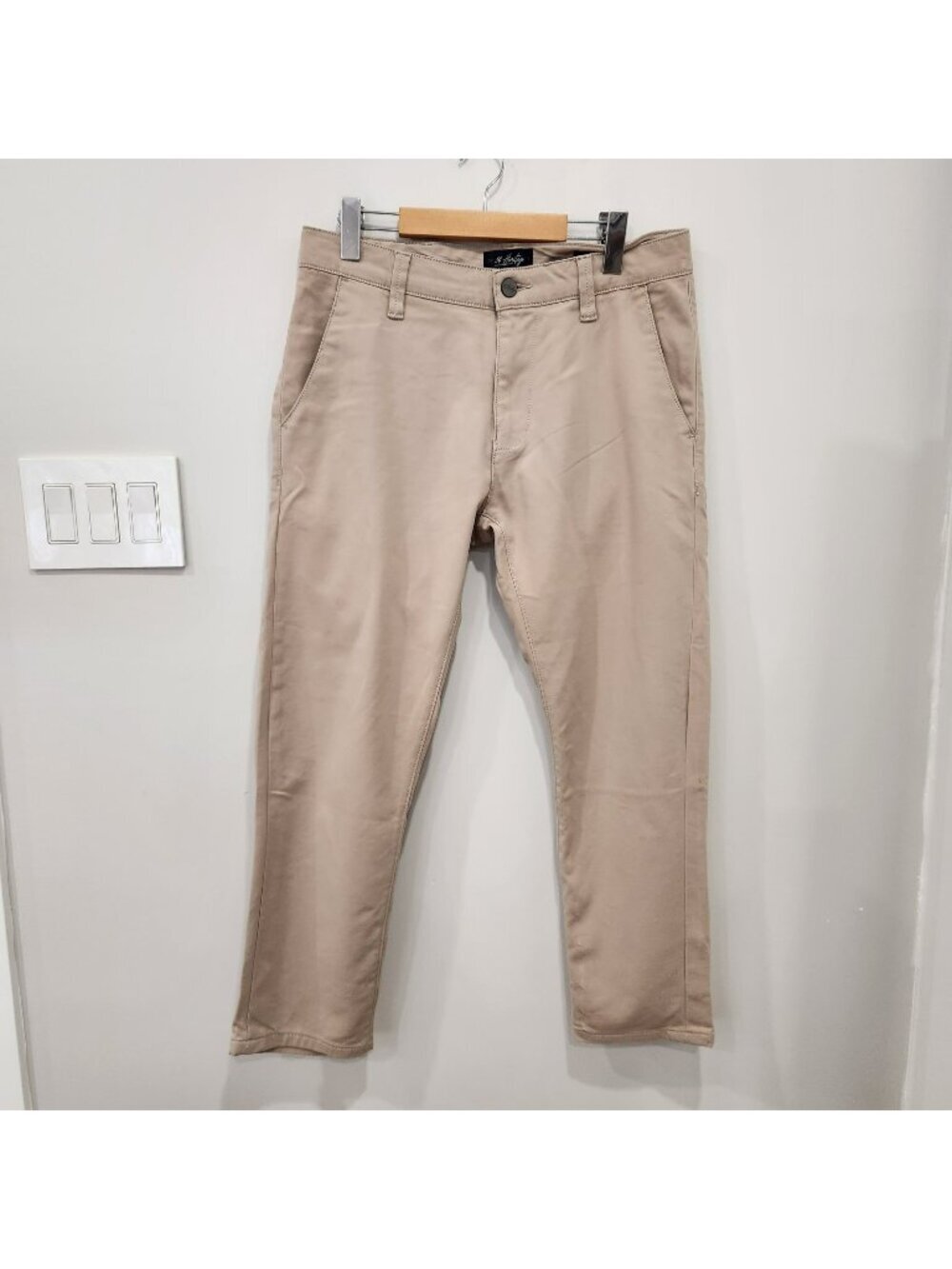 VTG 34 Heritage Verona Mid Rise Slim Leg Pants Mens Tag 31x34 Fits 32x27 Beige
